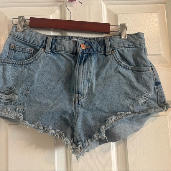Zara Pants - Zara Blue Jean Shorts Distressed Casual Style